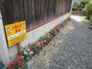 道路側の花だん