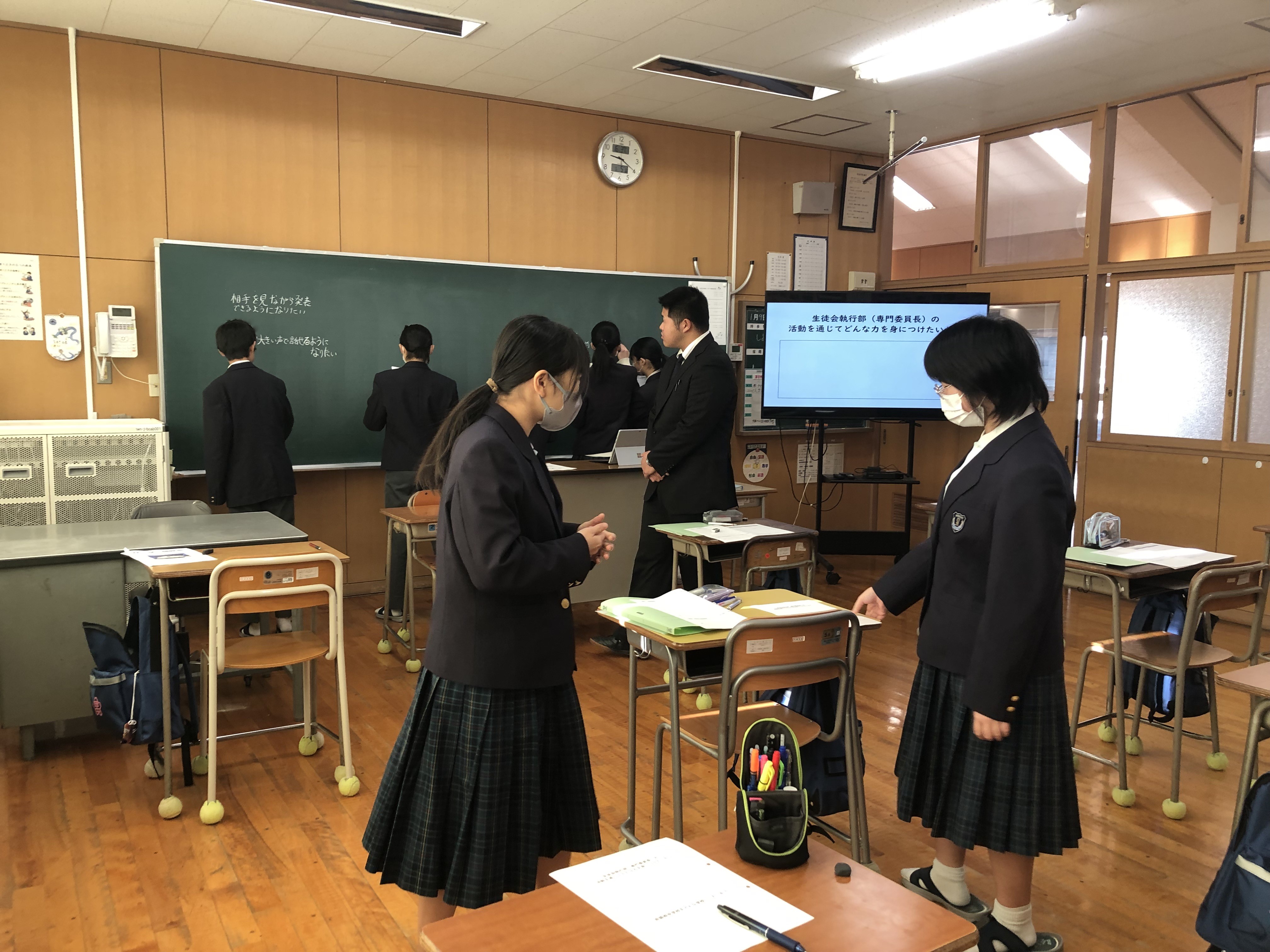 生徒会担当教諭の講話