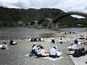 錦帯橋写生大会