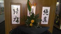 正面玄関の花