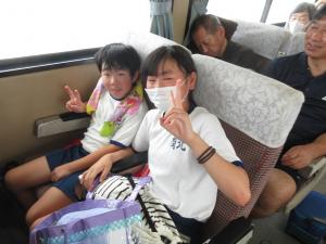 舟の席で