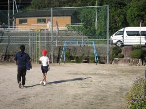 出発する5年生