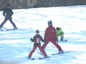 滑り降りてきた5年生
