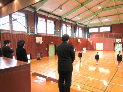 先生方のお別れの挨拶