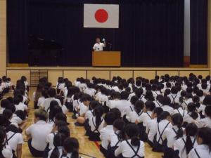 東小中学校　終業式