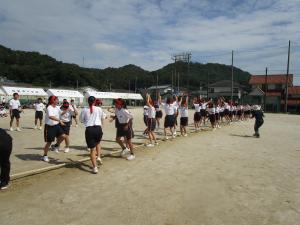 0924 体育祭予行練習女子綱引き