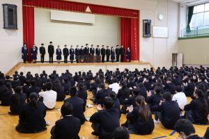 1224 生徒会執行部退任式