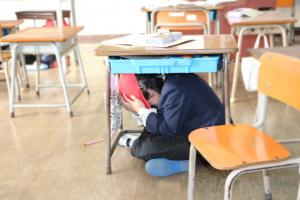 地震対応避難訓練