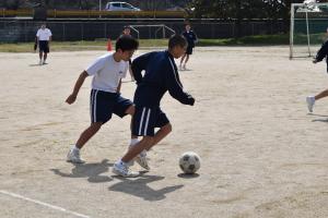 クラスマッチ　風景　サッカー