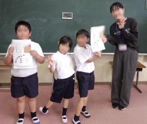 6月5日：やまぐちっ子プリント一年生算数の復習が終わりました。（やまプロタイム）