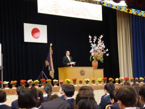 来賓祝辞の様子