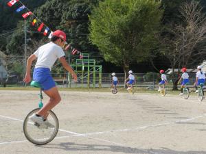 一輪車パレードの様子です。