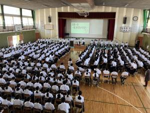 生徒会執行部の発表の様子