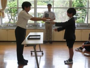 記録証の授与