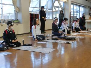 書き初めの様子1